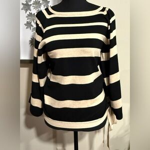 Boston Proper Cold Shoulder Side Tie Knit Top